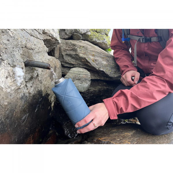 DiFOLD Origami Bottle - Faltbare Trinkflasche 750 ml - Sleek Blue (Blau)